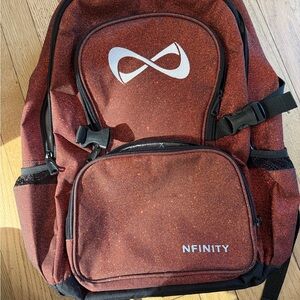 NFINITY Sparkle Red Backpack with White Logo